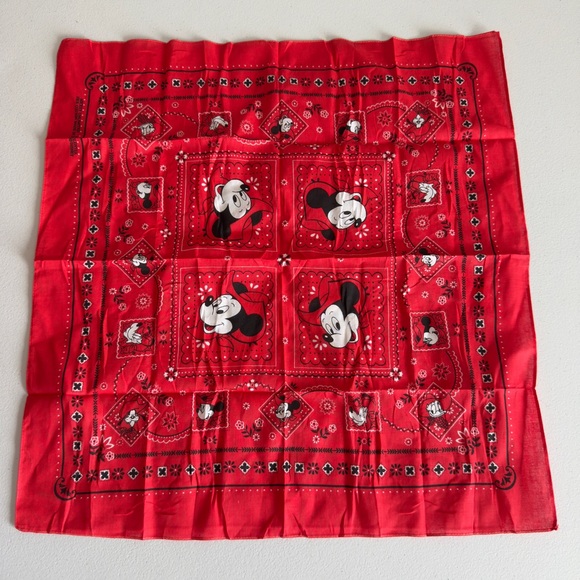Accessories - Red Mickey Mouse Bandana Scarf